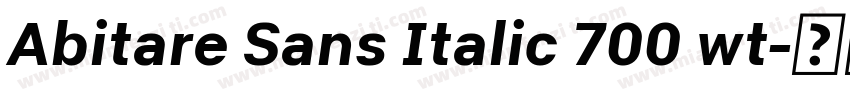 Abitare Sans Italic 700 wt字体转换